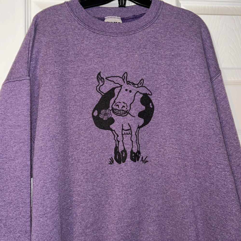 Vintage 90s Cow Graphic Sweater